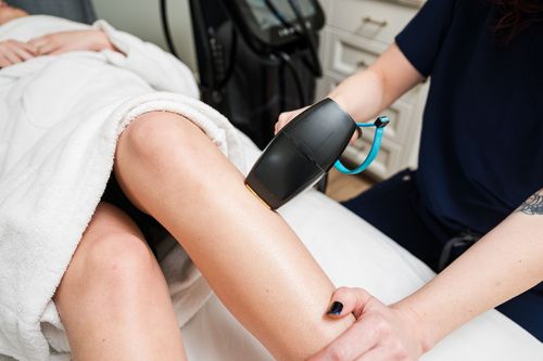 Laser hair reduction procedure at Serenity MedSpa in Bloomington, IL